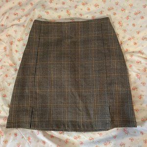 john galt brown plaid skirt♡